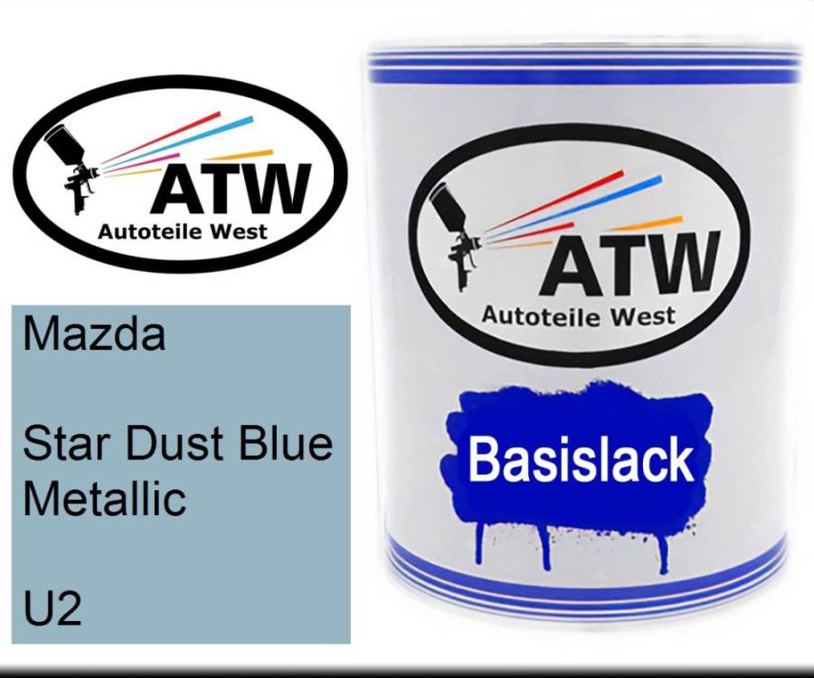 Mazda, Star Dust Blue Metallic, U2: 1L Lackdose, von ATW Autoteile West.